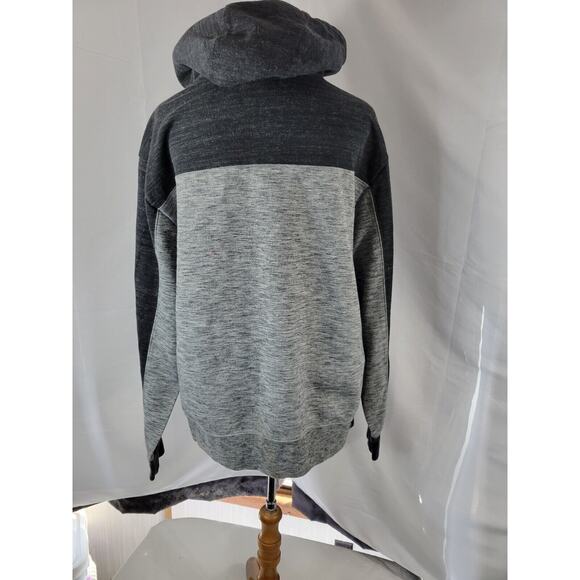 American Eagle Mens Medium Active Flex Gray Zip Side Pockets Hooded Sweatshirt - Picture 8 of 10